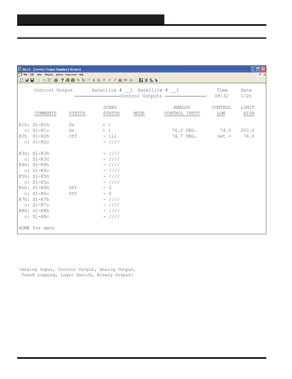 Wcc3.exe screen descriptions, Control output summary screen | WattMaster WM-WCC3-TGD-01B User Manual | Page 166 / 846