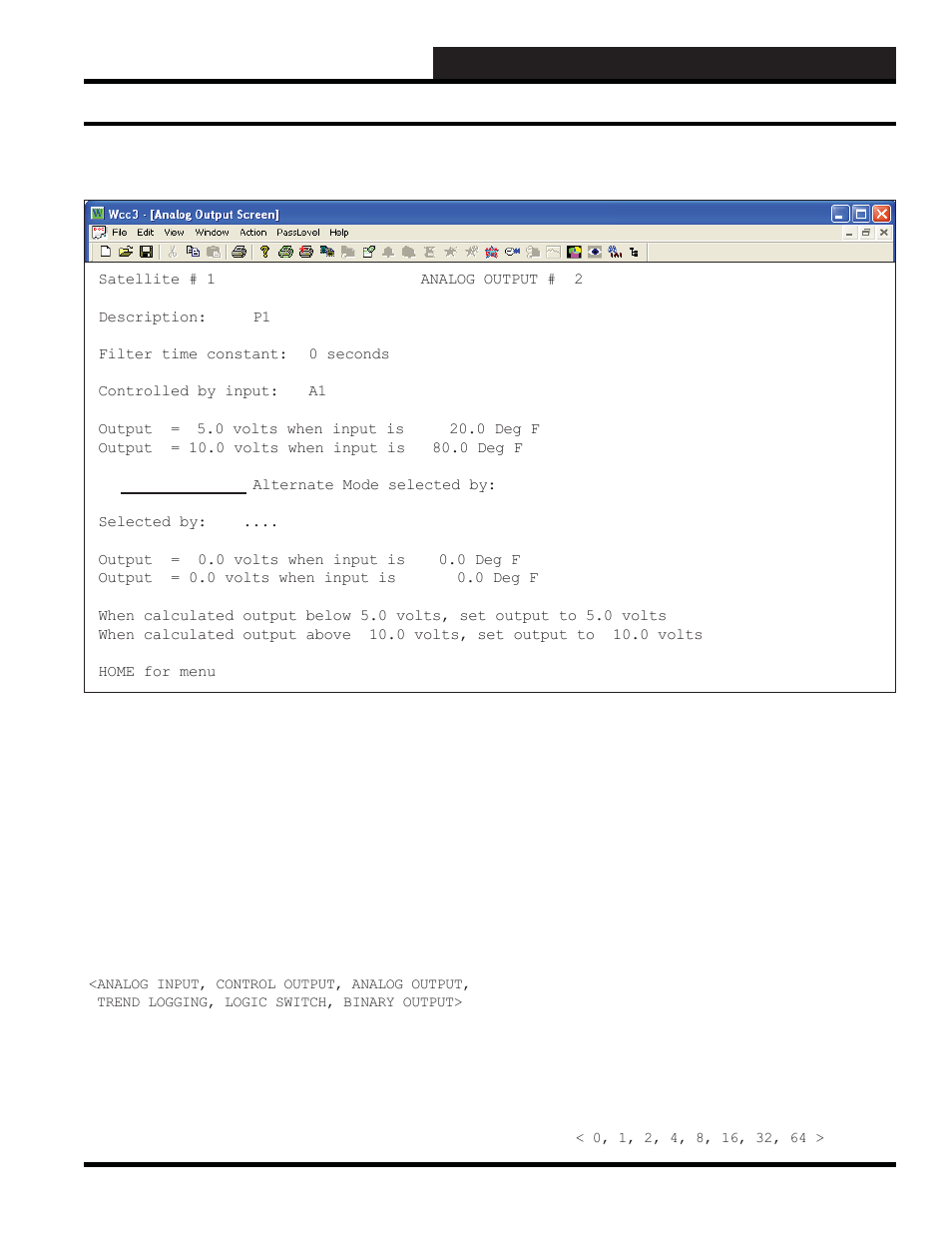 Wcc3.exe screen descriptions, Analog output screen | WattMaster WM-WCC3-TGD-01B User Manual | Page 179 / 846