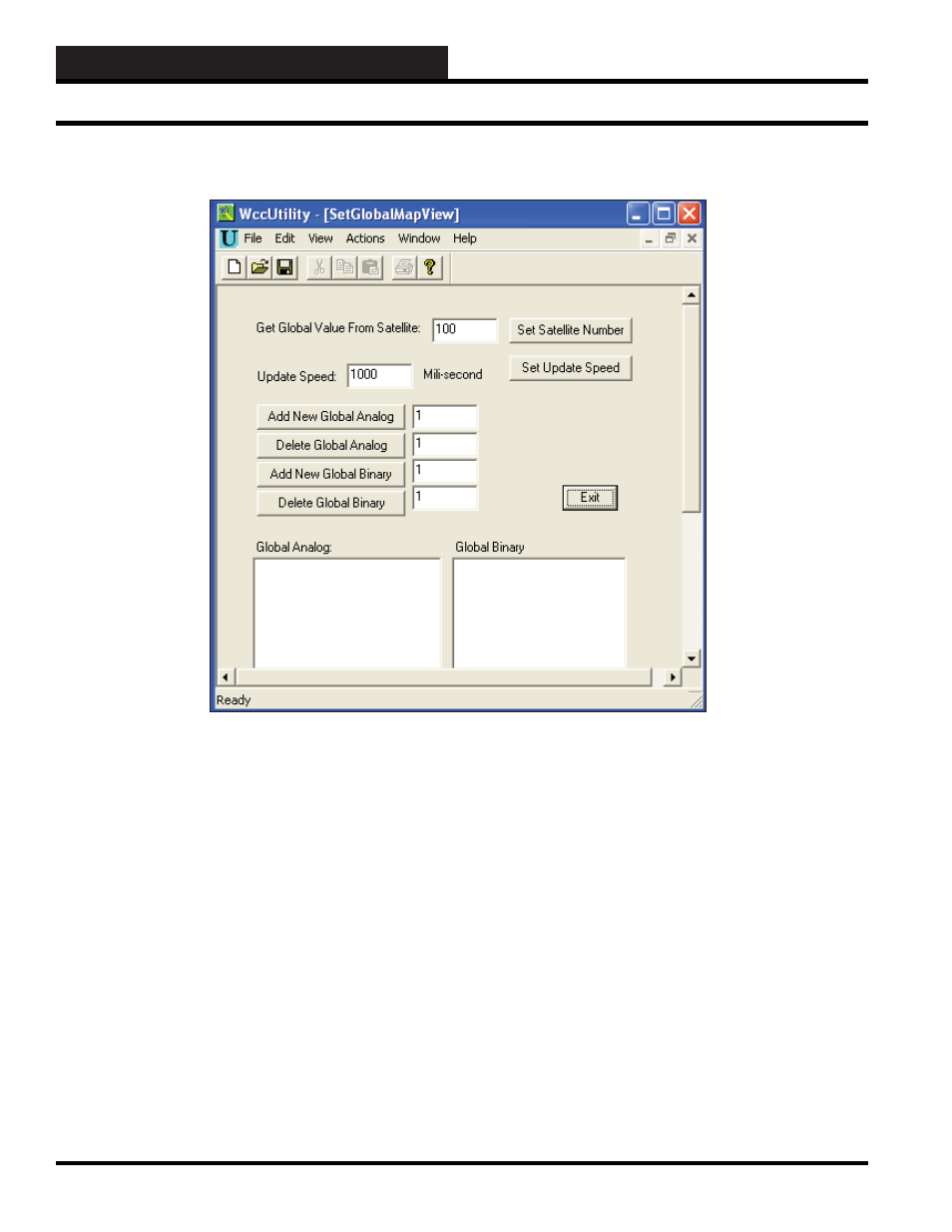 Wccutility.exe screens set global map view, Set global map view screen | WattMaster WM-WCC3-TGD-01B User Manual | Page 422 / 846