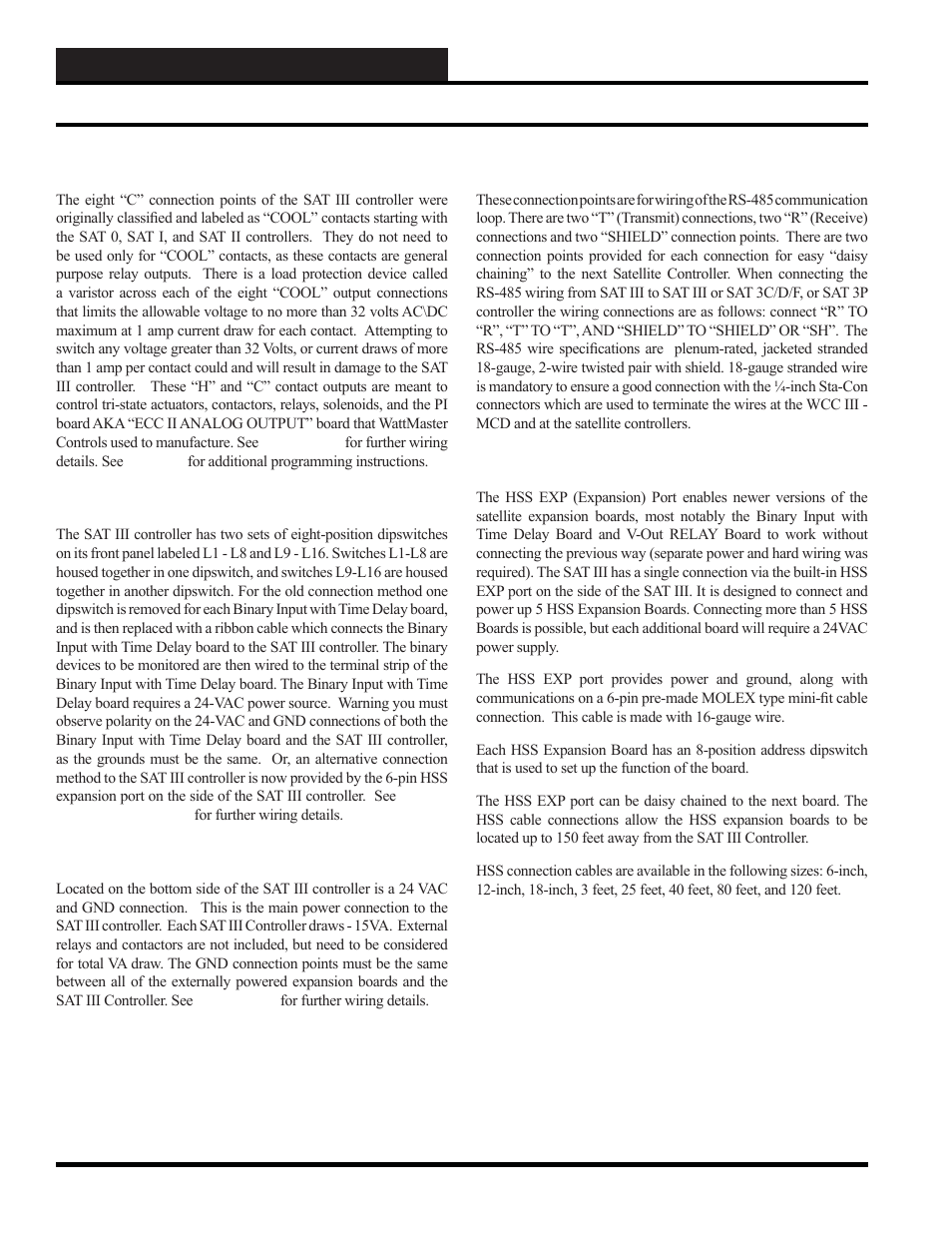 Wcc iii installation, Sat iii connection points | WattMaster WM-WCC3-TGD-01B User Manual | Page 514 / 846