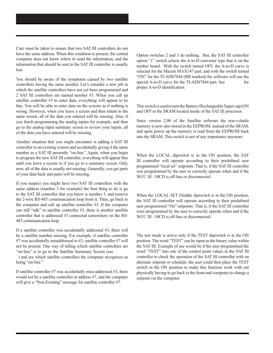 Wcc iii installation, Sat iii addressing | WattMaster WM-WCC3-TGD-01B User Manual | Page 516 / 846