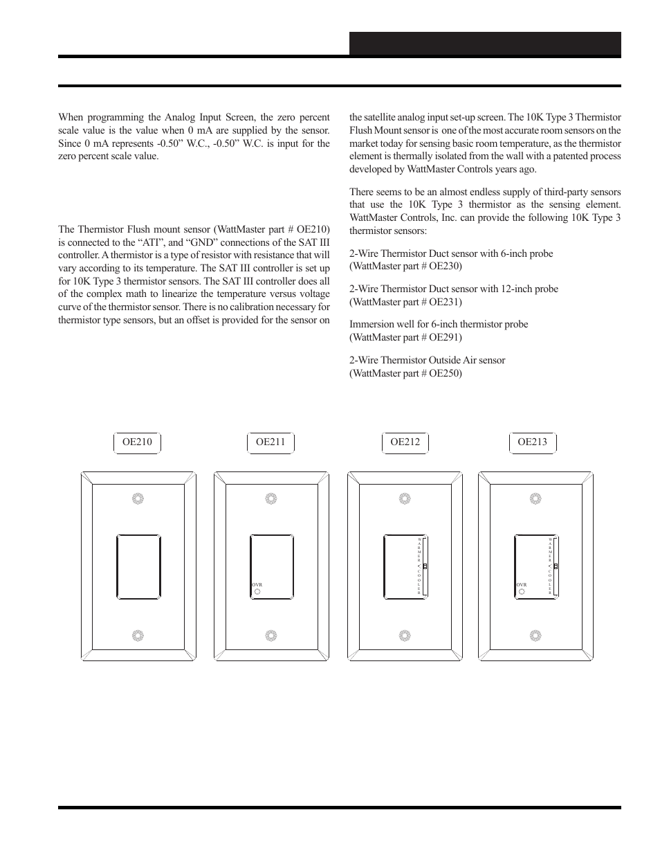 Wcc iii installation guide, Thermistor sensors, Wcc iii technical guide 12-47 | WattMaster WM-WCC3-TGD-01B User Manual | Page 543 / 846