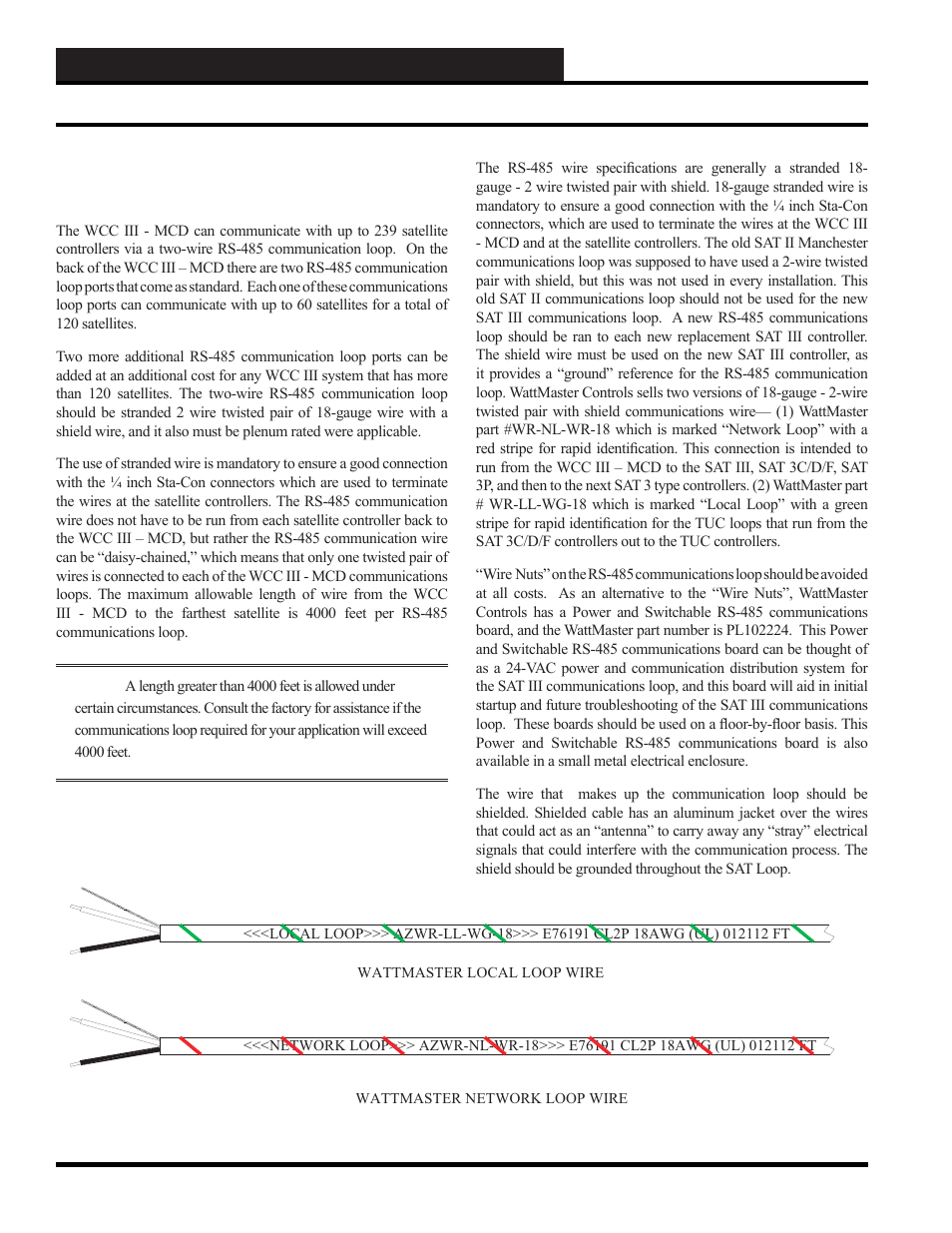 Rs-485 communication wiring | WattMaster WM-WCC3-TGD-01B User Manual | Page 596 / 846