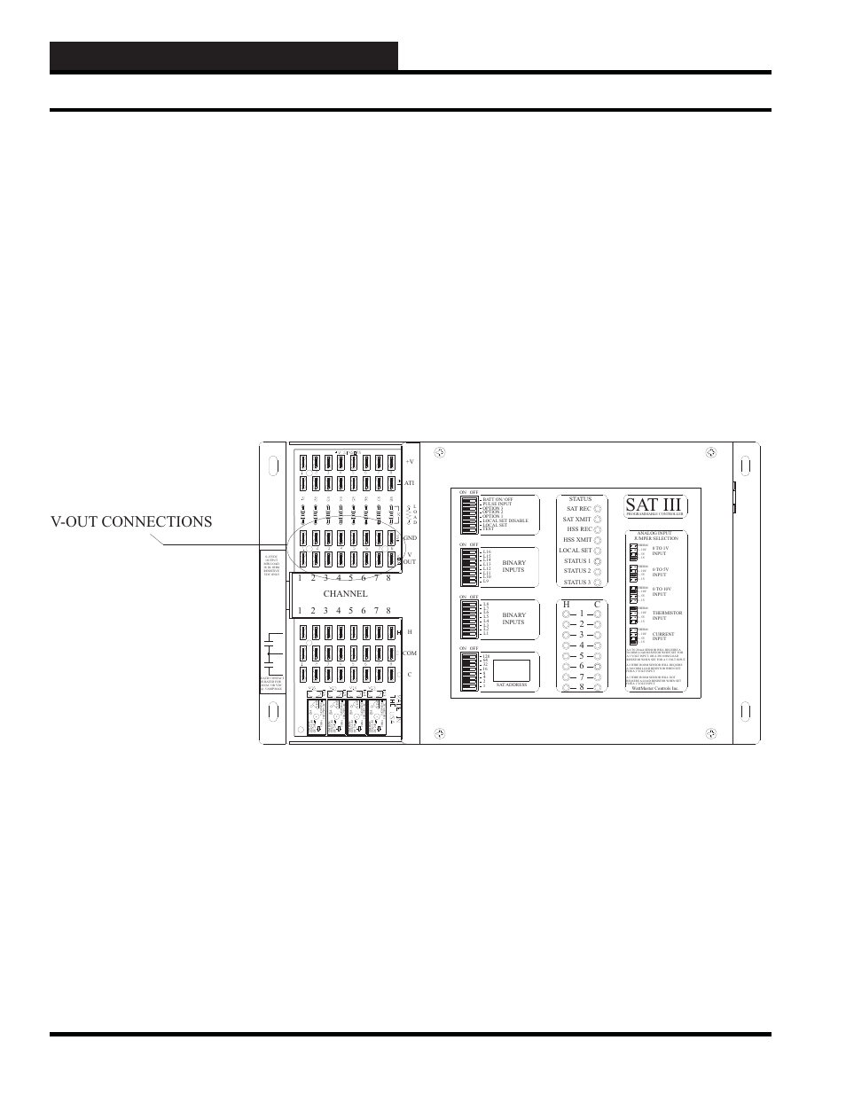 General instructions, Analog outputs, Sat iii | Wcc iii technical guide 1-6, V-out connections | WattMaster WM-WCC3-TGD-01B User Manual | Page 60 / 846