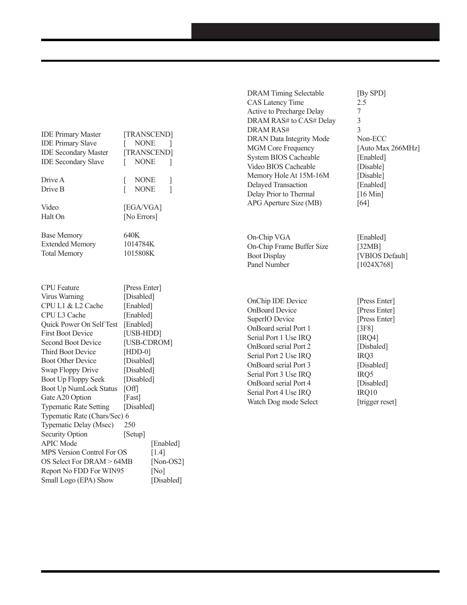 Wcc iii - mcd installation guide, Bios screen setup information | WattMaster WM-WCC3-TGD-01B User Manual | Page 607 / 846