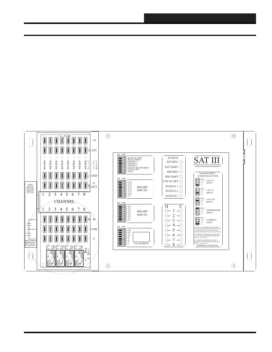 Sat iii, General instructions, Binary outputs | Wcc iii technical guide 1-7 | WattMaster WM-WCC3-TGD-01B User Manual | Page 61 / 846