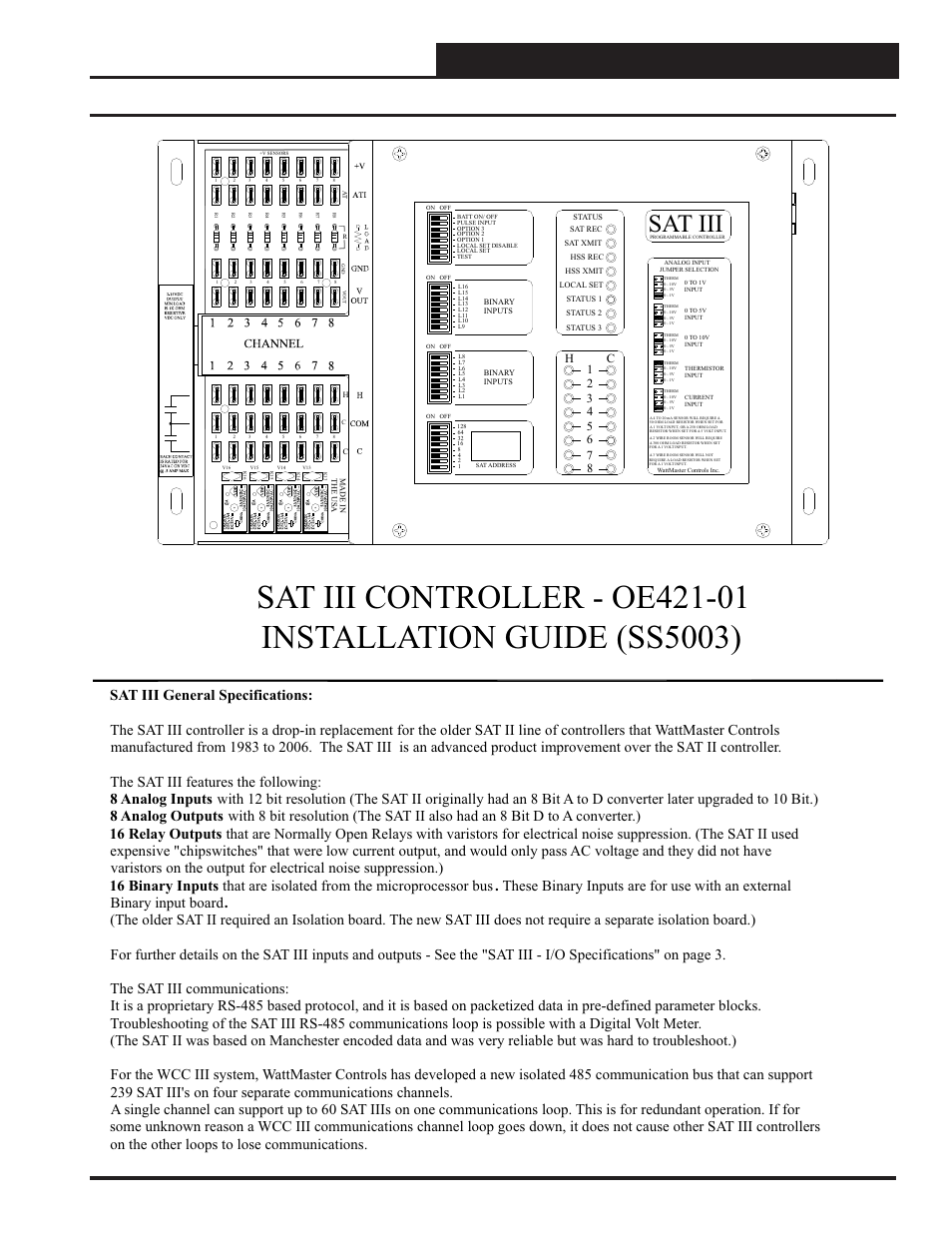 Sat iii, Sat iii introduction | WattMaster WM-WCC3-TGD-01B User Manual | Page 663 / 846