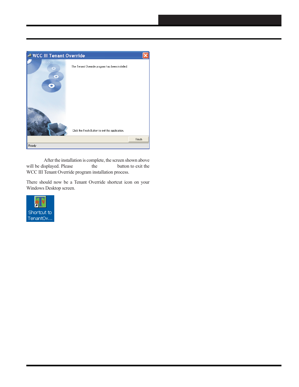 Initiating the system, Wcc iii tenant override installation | WattMaster WM-WCC3-TGD-01B User Manual | Page 75 / 846