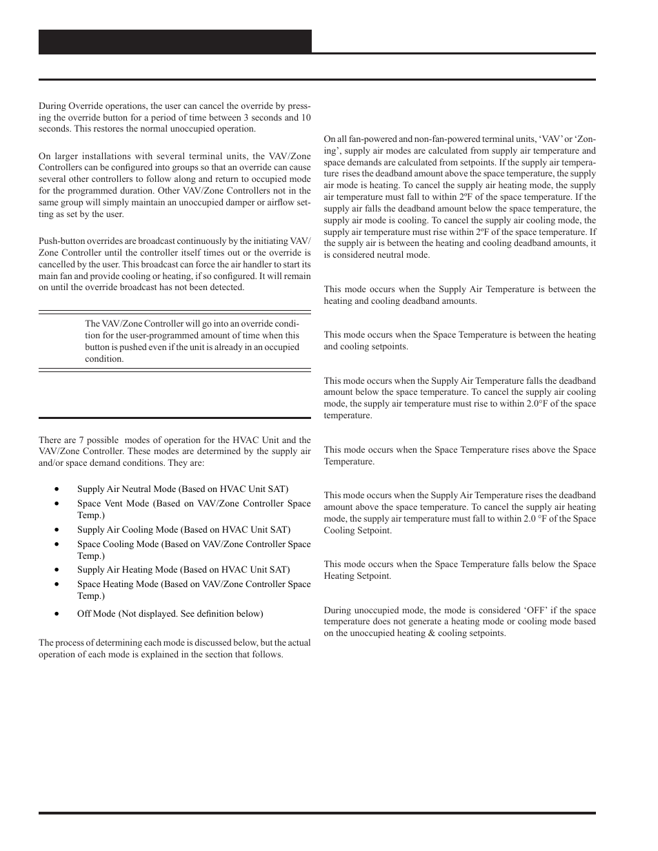 Sequence of operations, Modes of operation | WattMaster WM-WCC3-TGD-01B User Manual | Page 786 / 846