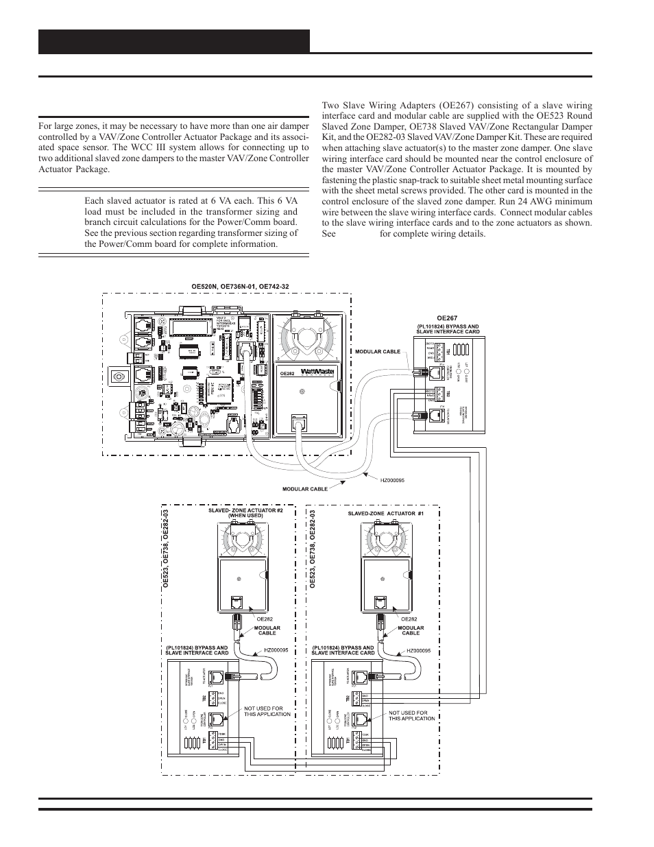 Slaved zone damper wiring, Installation & wiring | WattMaster WM-WCC3-TGD-01B User Manual | Page 820 / 846