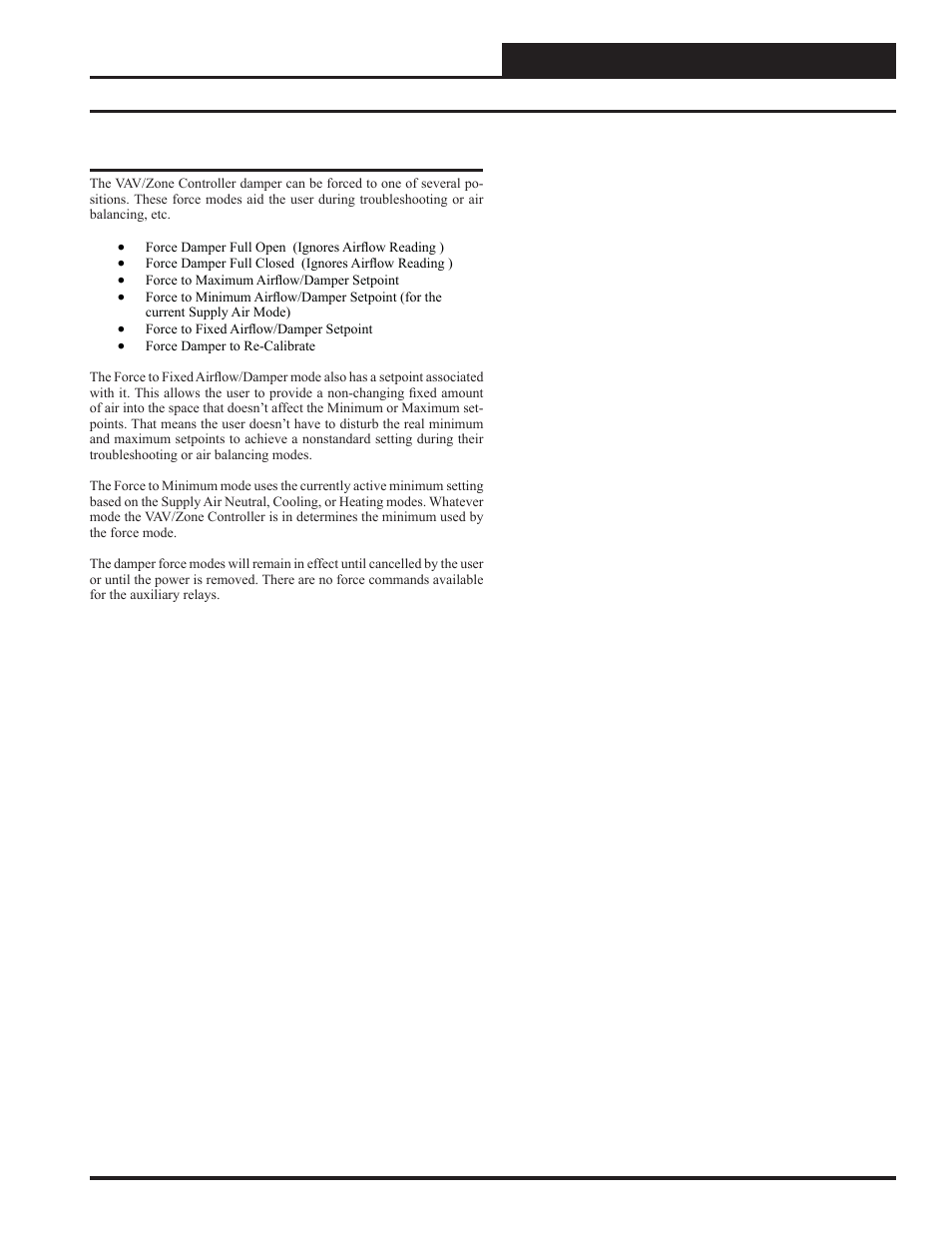 Force modes, Sequence of operations | WattMaster WM-WCC3-TGD-01B User Manual | Page 833 / 846