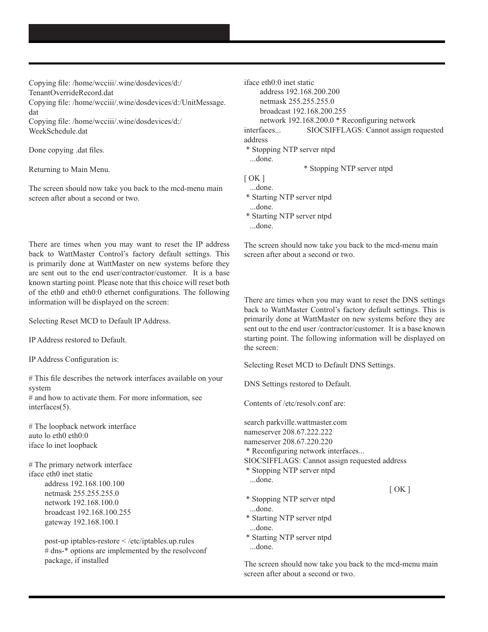 Initiating the system, Using the mcd-menu program | WattMaster WCC III part 3 User Manual | Page 24 / 44