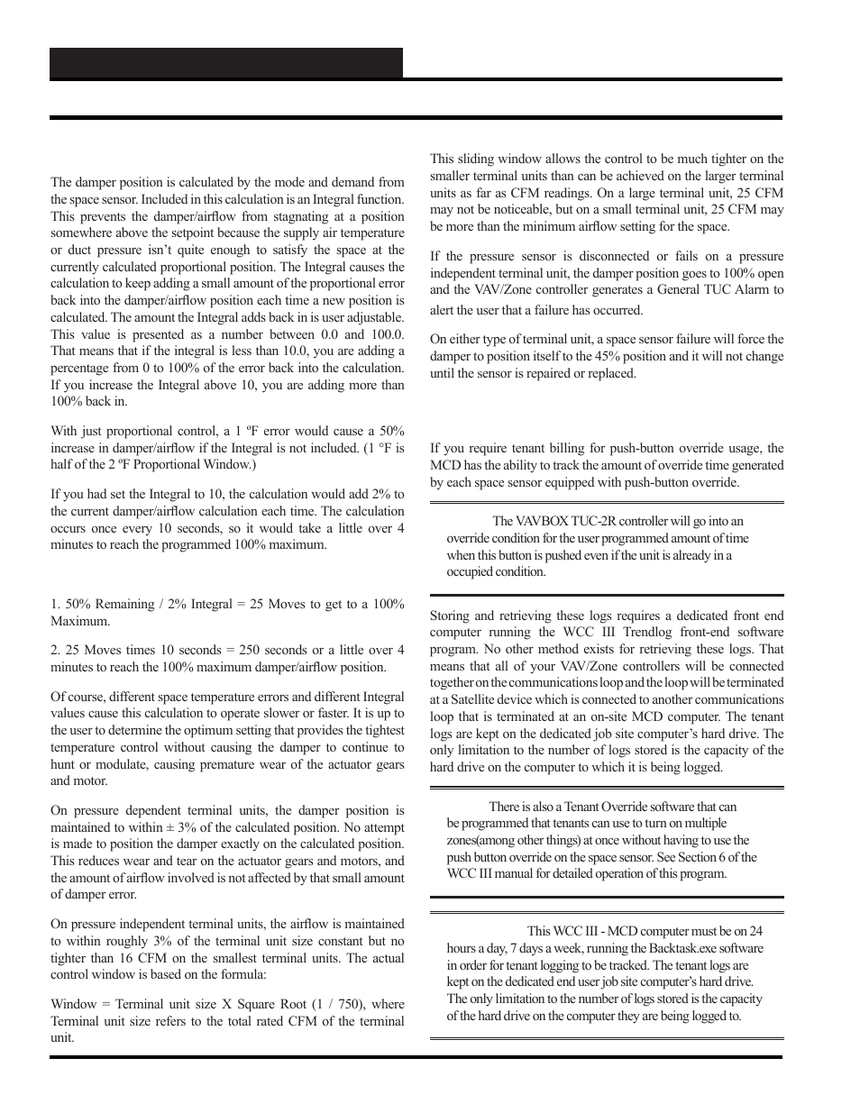 Scuscr.exe screens, Wcc iii vav box iii tenant override logs | WattMaster WCC III part 5 User Manual | Page 16 / 72