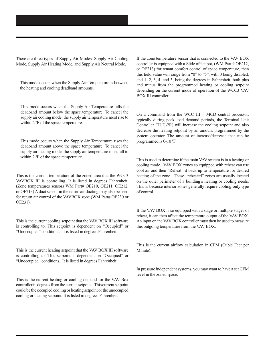 Scuscr.exe screens, Vav box iii status screen | WattMaster WCC III part 5 User Manual | Page 22 / 72