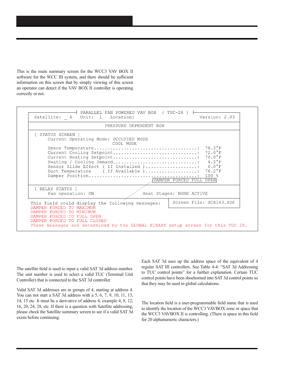 Scuscr.exe screens, Parallel fan powered pressure dependent screens | WattMaster WCC III part 5 User Manual | Page 46 / 72