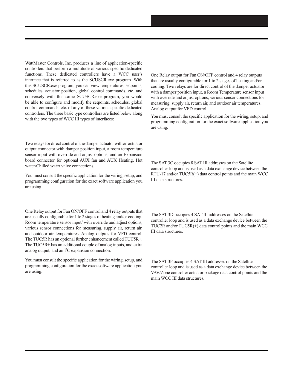 Scuscr.exe screens, Overview of controllers controller overview | WattMaster WCC III part 5 User Manual | Page 5 / 72