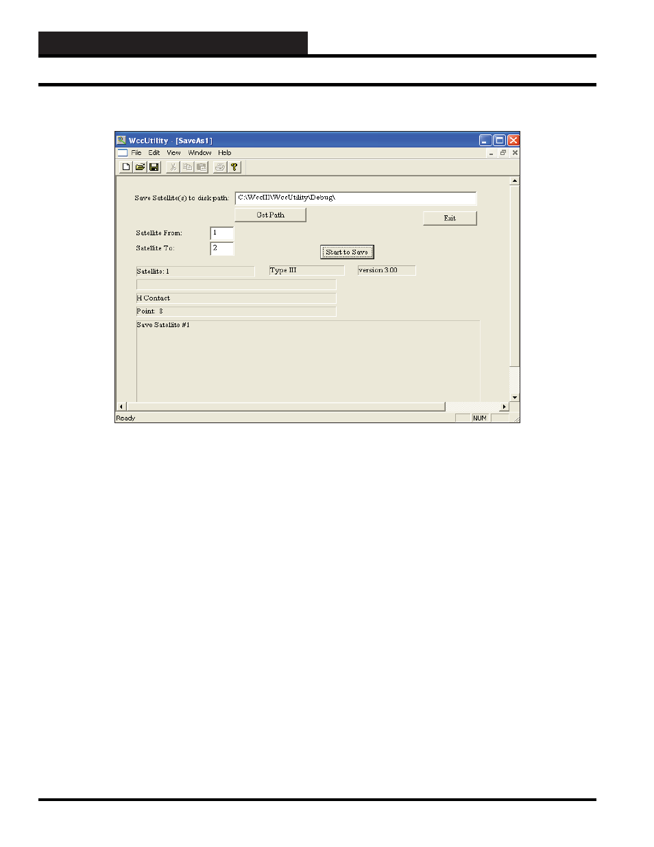 Wccutility.exe screens, Save satellite as screen save satellite as screen | WattMaster WCC III part 6 User Manual | Page 14 / 44