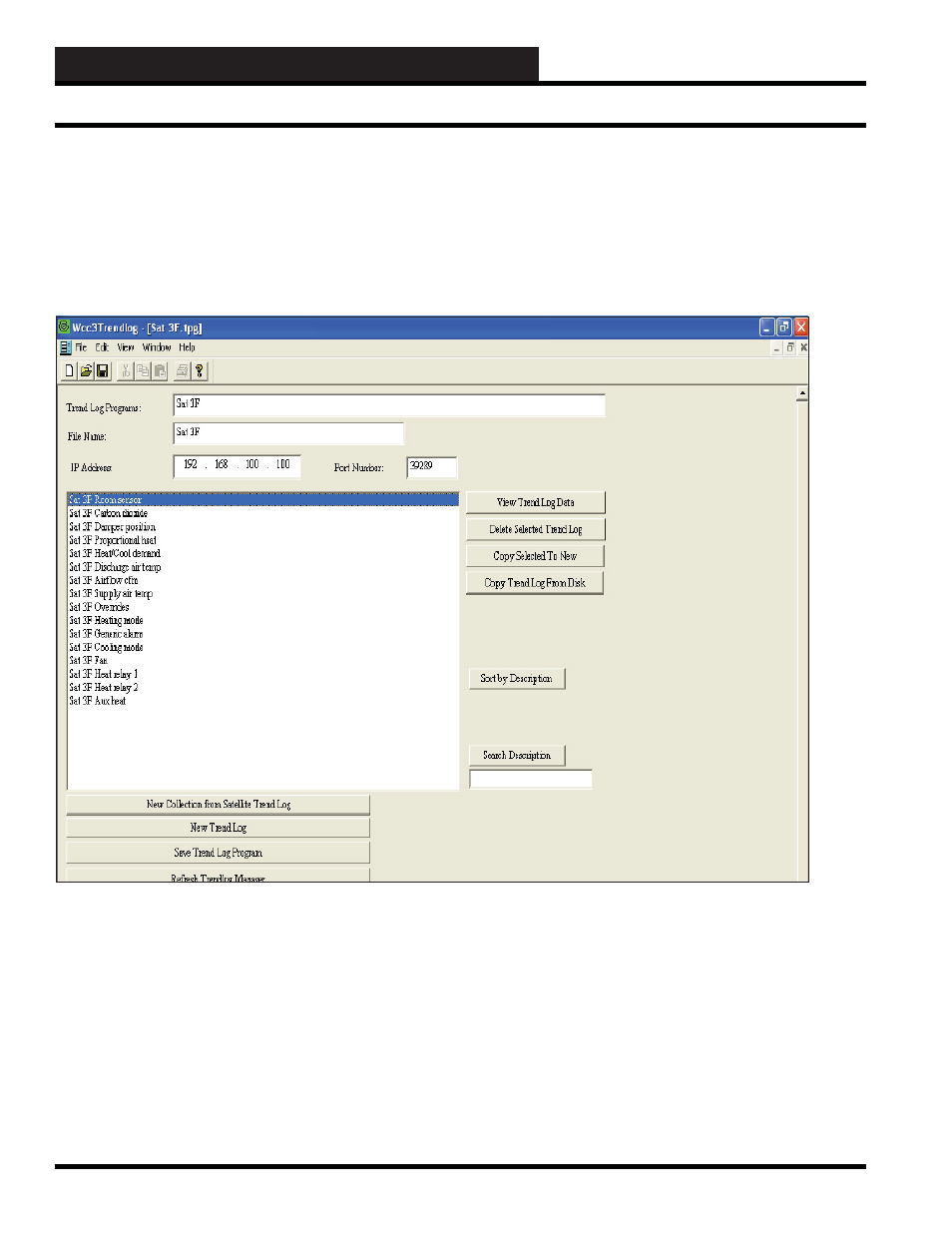 Trendlog.exe program, Viewing trendlog data | WattMaster WCC III part 9 User Manual | Page 10 / 12