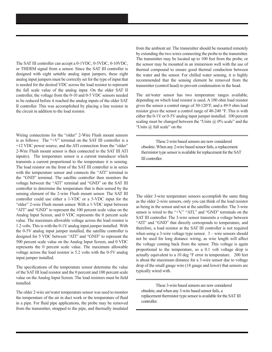 Wcc iii installation, Temperature sensors | WattMaster WCC III part 12 User Manual | Page 46 / 88