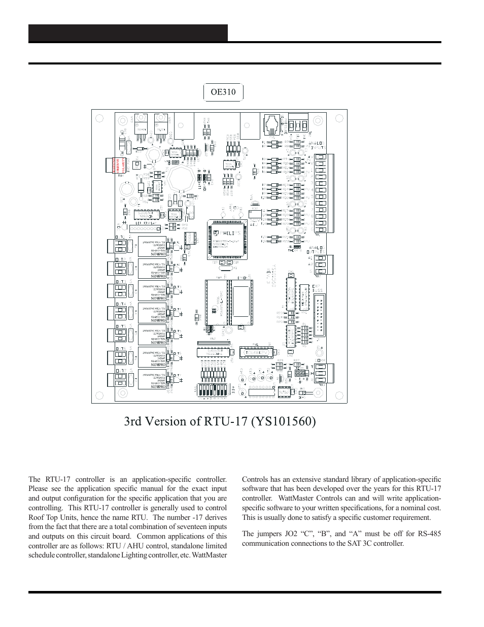 Wcc iii installation, Rtu-17 controller | WattMaster WCC III part 12 User Manual | Page 56 / 88