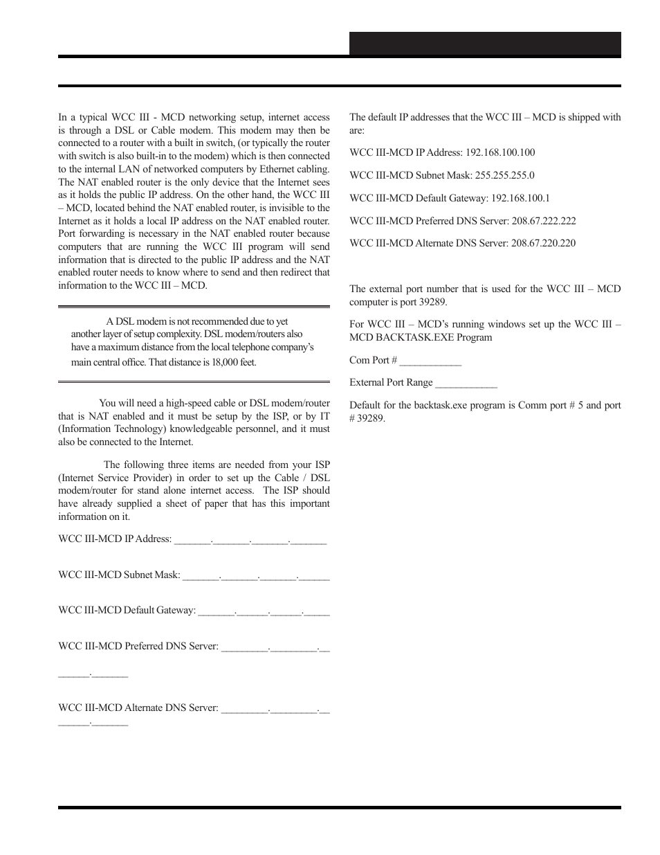 Wcc iii installation guide, Wcc iii - mcd internet access | WattMaster WCC III part 12 User Manual | Page 7 / 88