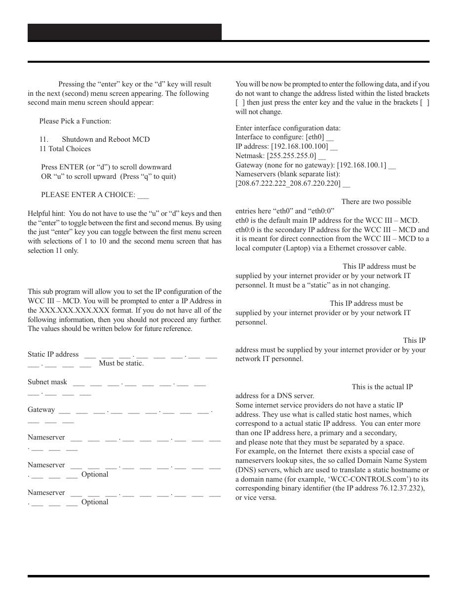 Wcc iii installation using the mcd-menu program | WattMaster WCC III part 12 User Manual | Page 82 / 88