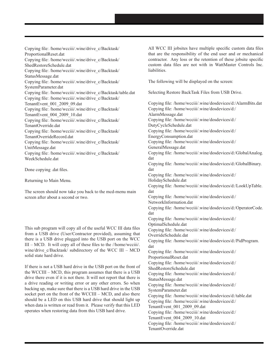 Wcc iii - mcd installation guide, Using the mcd-menu program | WattMaster WCC III part 13 User Manual | Page 21 / 28