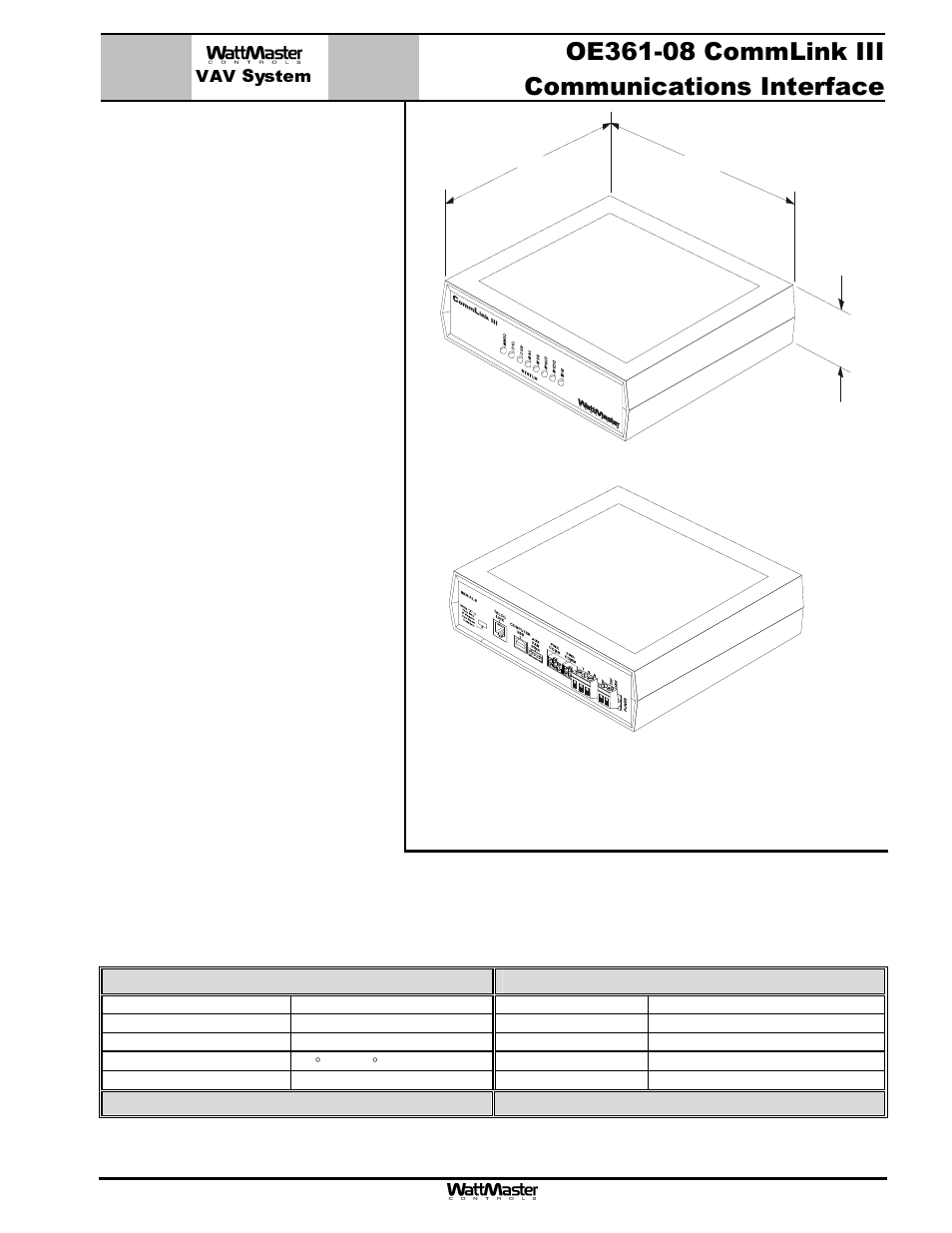 Vav system, Description, Mounting | WattMaster MG331-21-VAVCAV User Manual | Page 15 / 45