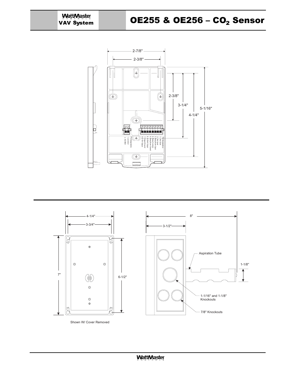 Vav system, Page, Aspiration box (included & used with oe255 only) | 2 of 3 | WattMaster MG331-21-VAVCAV User Manual | Page 31 / 45