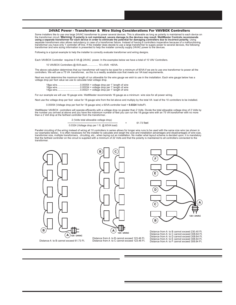 Vavbox controller technical guide 7, Transformer sizing & wiring, Figure 5: wmvav controller transformer sizing | WattMaster VAVBOX User Manual | Page 7 / 24