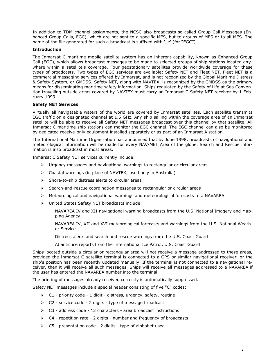 Sat-c-tdm-egc | Wavecom W-SPECTRA (Automatic Monitoring System) V1.1.0 User Manual | Page 177 / 292