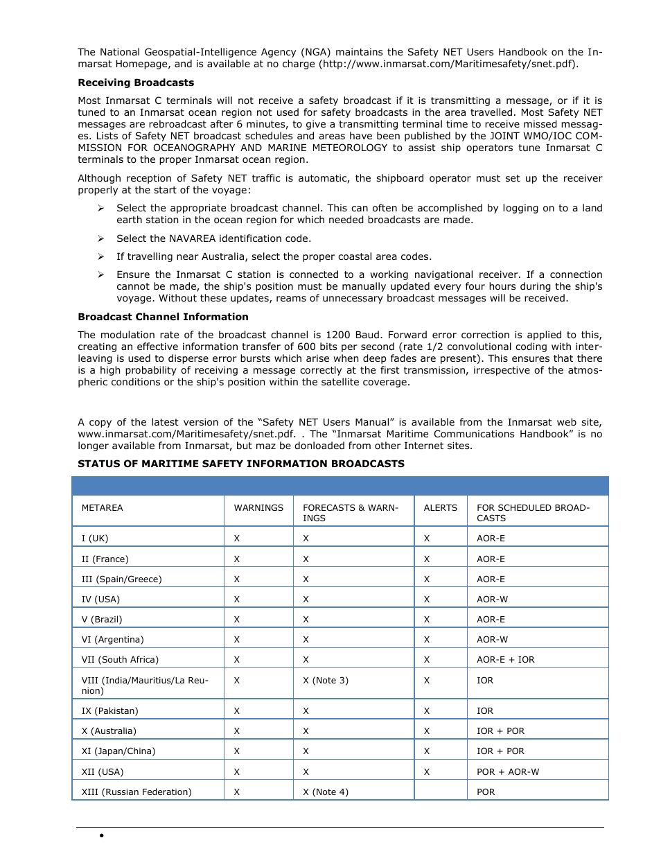 Inmarsat utilities | Wavecom W-SPECTRA (Automatic Monitoring System) V1.1.0 User Manual | Page 178 / 292