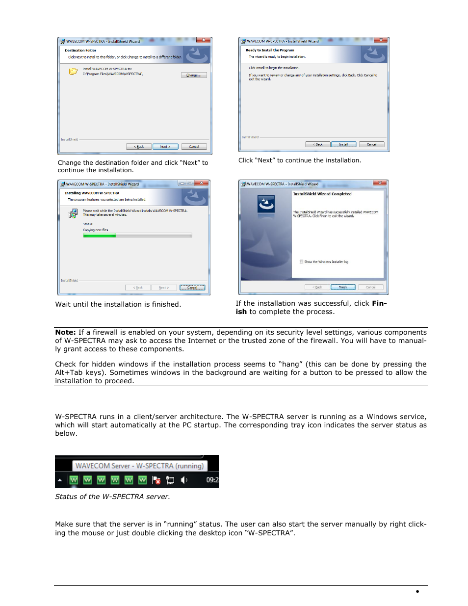 W-spectra server | Wavecom W-SPECTRA (Automatic Monitoring System) V1.1.0 User Manual | Page 19 / 292