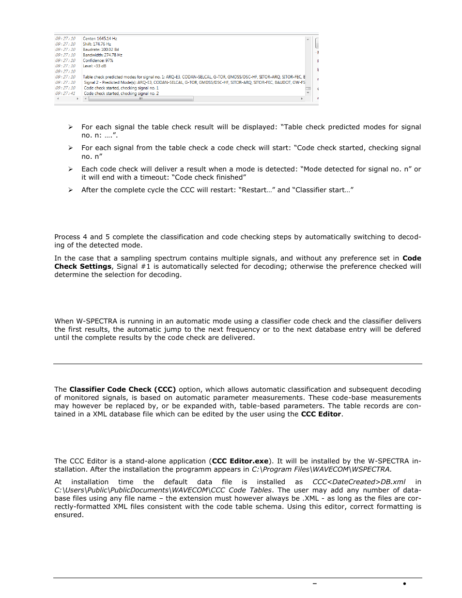 Decoding, Scan delay in automatic modes, Classifier code check editor | Installation | Wavecom W-SPECTRA (Automatic Monitoring System) V1.1.0 User Manual | Page 221 / 292