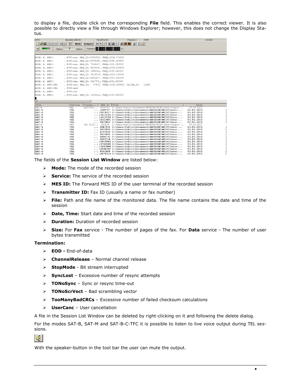 Wavecom W-SPECTRA (Automatic Monitoring System) V1.1.0 User Manual | Page 233 / 292