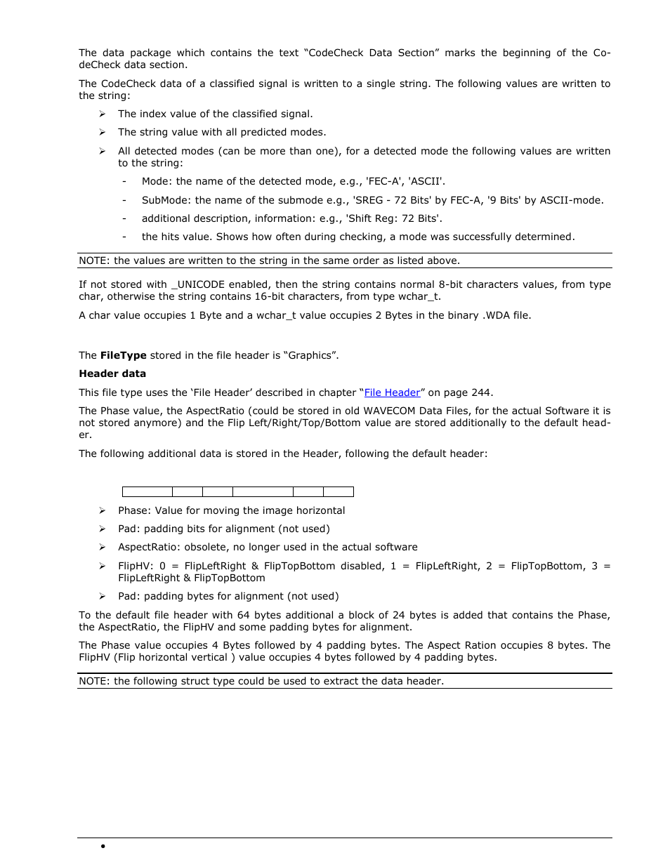 Graphics data | Wavecom W-SPECTRA (Automatic Monitoring System) V1.1.0 User Manual | Page 258 / 292