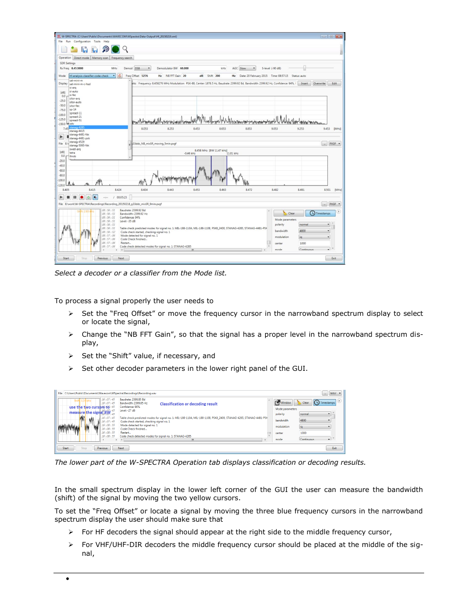 Wavecom W-SPECTRA (Automatic Monitoring System) V1.1.0 User Manual | Page 36 / 292