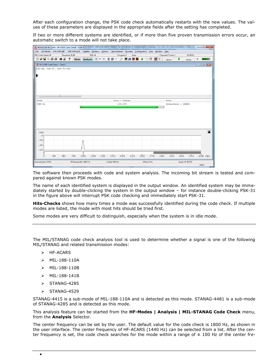 Mil-stanag code check | Wavecom W74PC V8.7.0 User Manual | Page 106 / 373