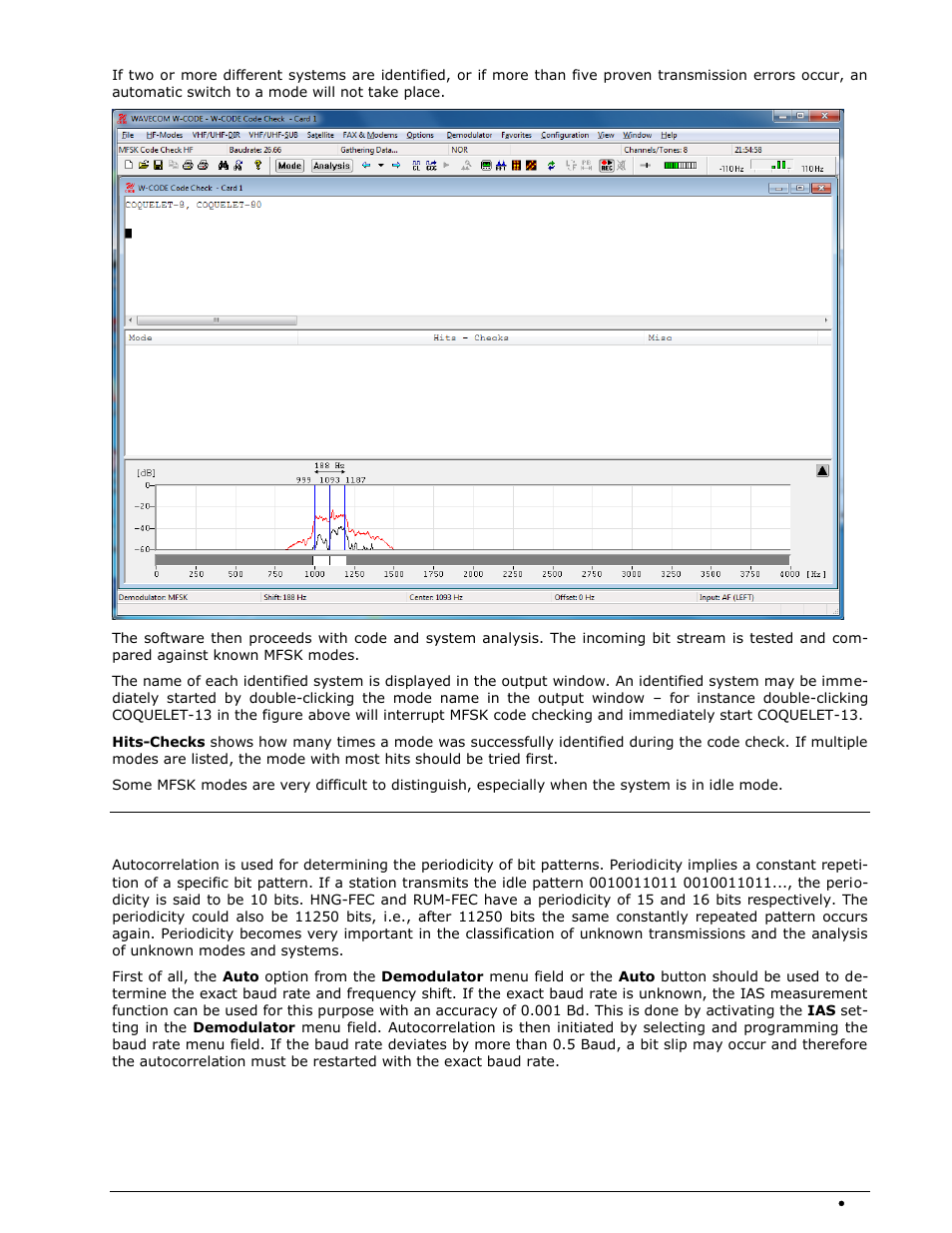 Autocorrelation | Wavecom W74PC V8.7.0 User Manual | Page 109 / 373