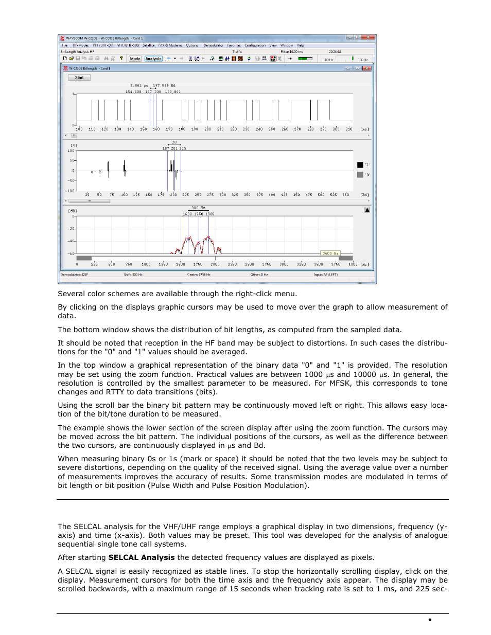Selcal analysis | Wavecom W74PC V8.7.0 User Manual | Page 115 / 373