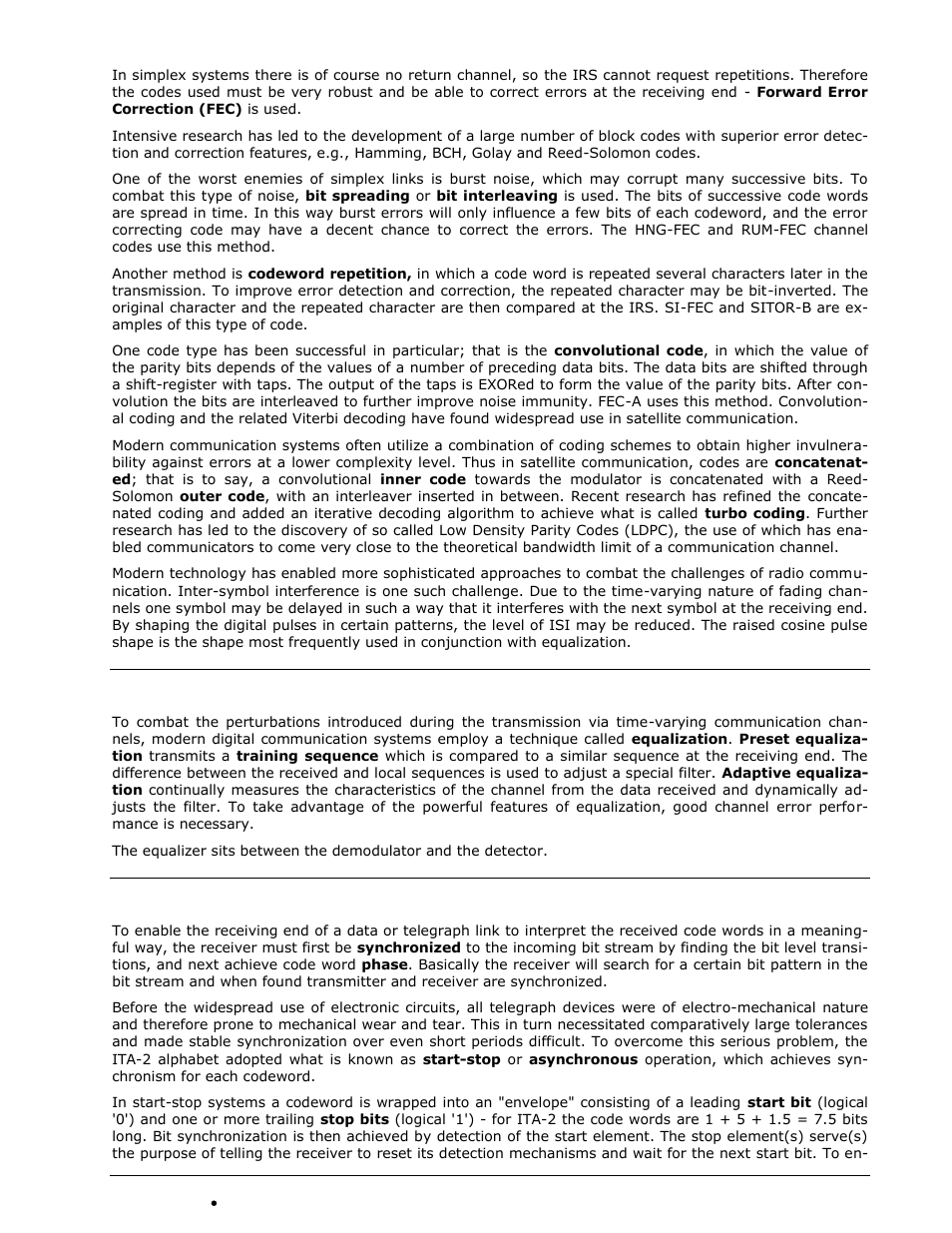 Equalization, Synchronization | Wavecom W74PC V8.7.0 User Manual | Page 123 / 373
