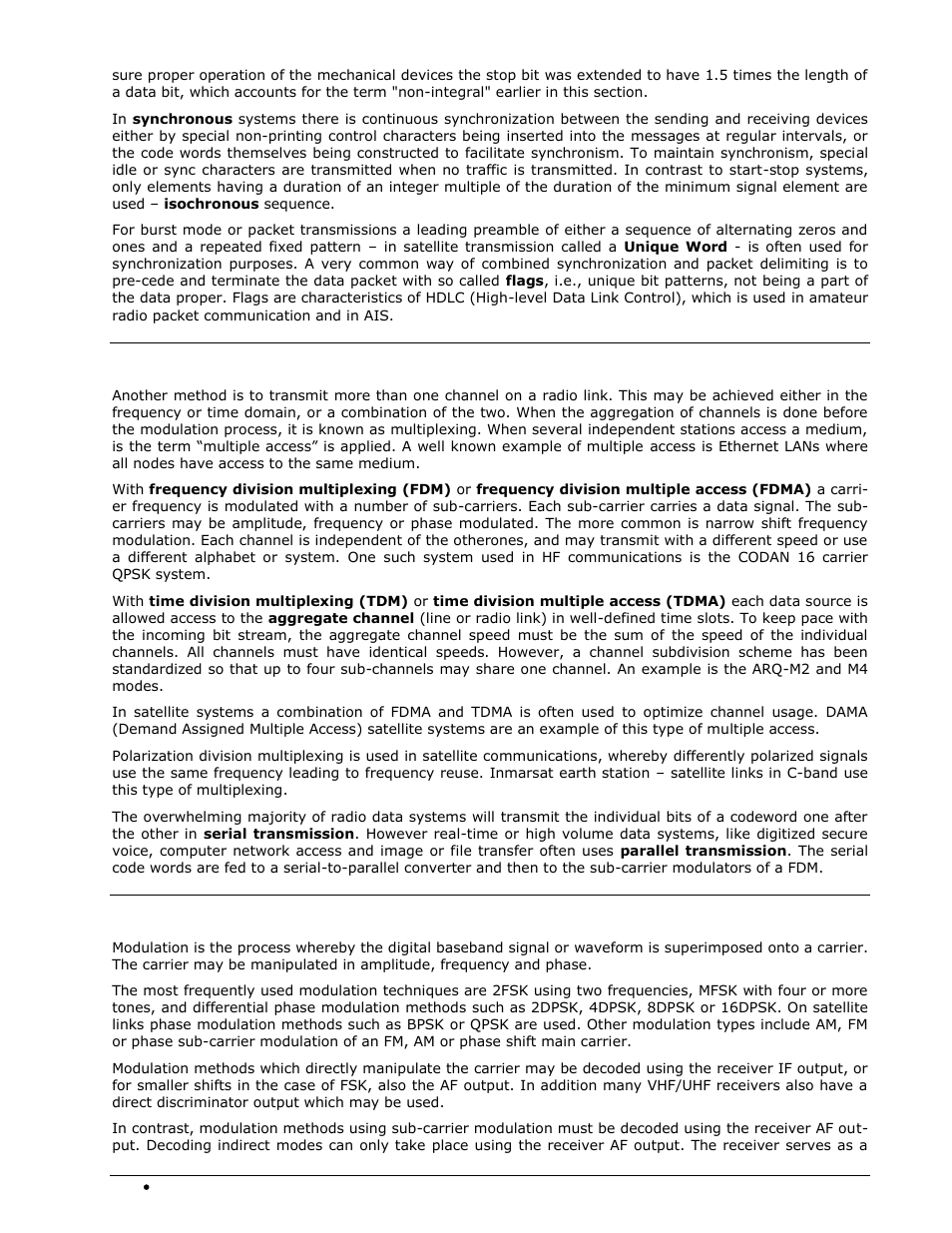 Multiplexing and multiple access, Modulation | Wavecom W74PC V8.7.0 User Manual | Page 124 / 373