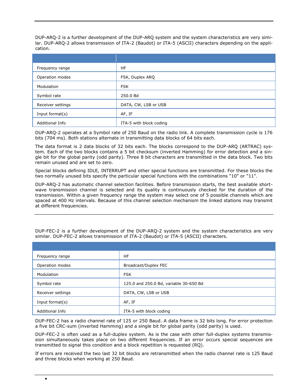 Dup-arq-2, Dup-fec-2 | Wavecom W74PC V8.7.0 User Manual | Page 170 / 373