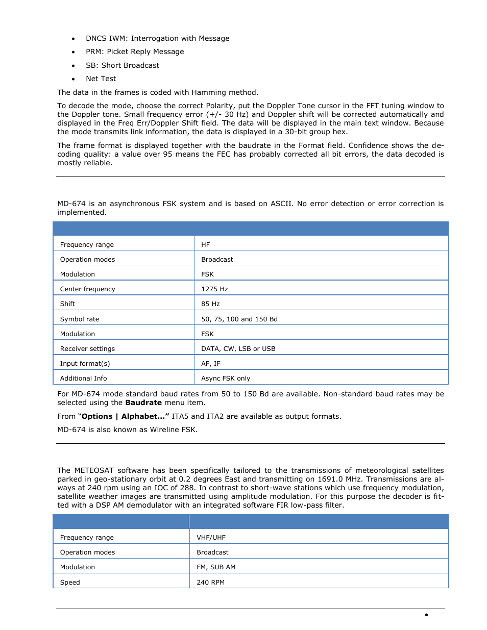Md-674 async, Meteosat | Wavecom W74PC V8.7.0 User Manual | Page 191 / 373