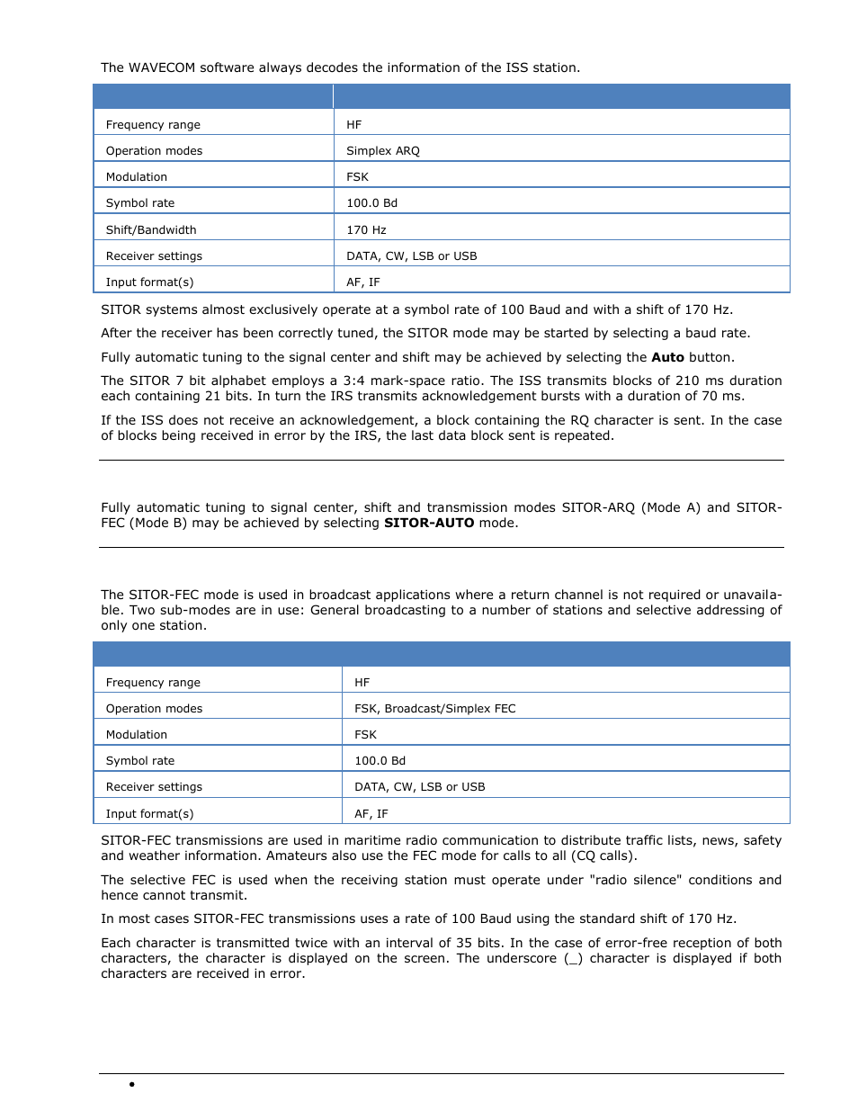 Sitor-auto, Sitor-fec | Wavecom W74PC V8.7.0 User Manual | Page 248 / 373