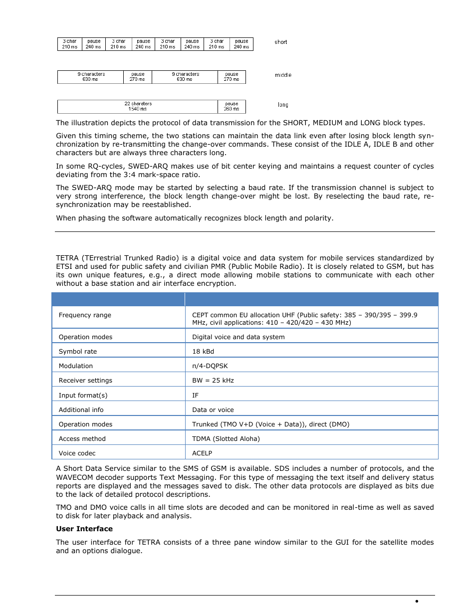 Tetra | Wavecom W74PC V8.7.0 User Manual | Page 261 / 373