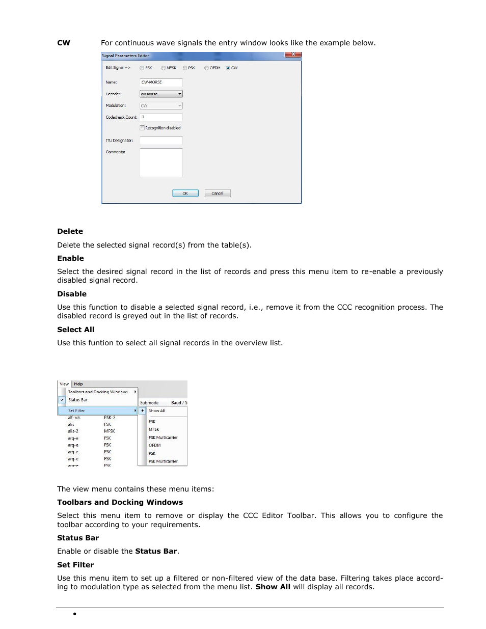 View menu | Wavecom W74PC V8.7.0 User Manual | Page 298 / 373