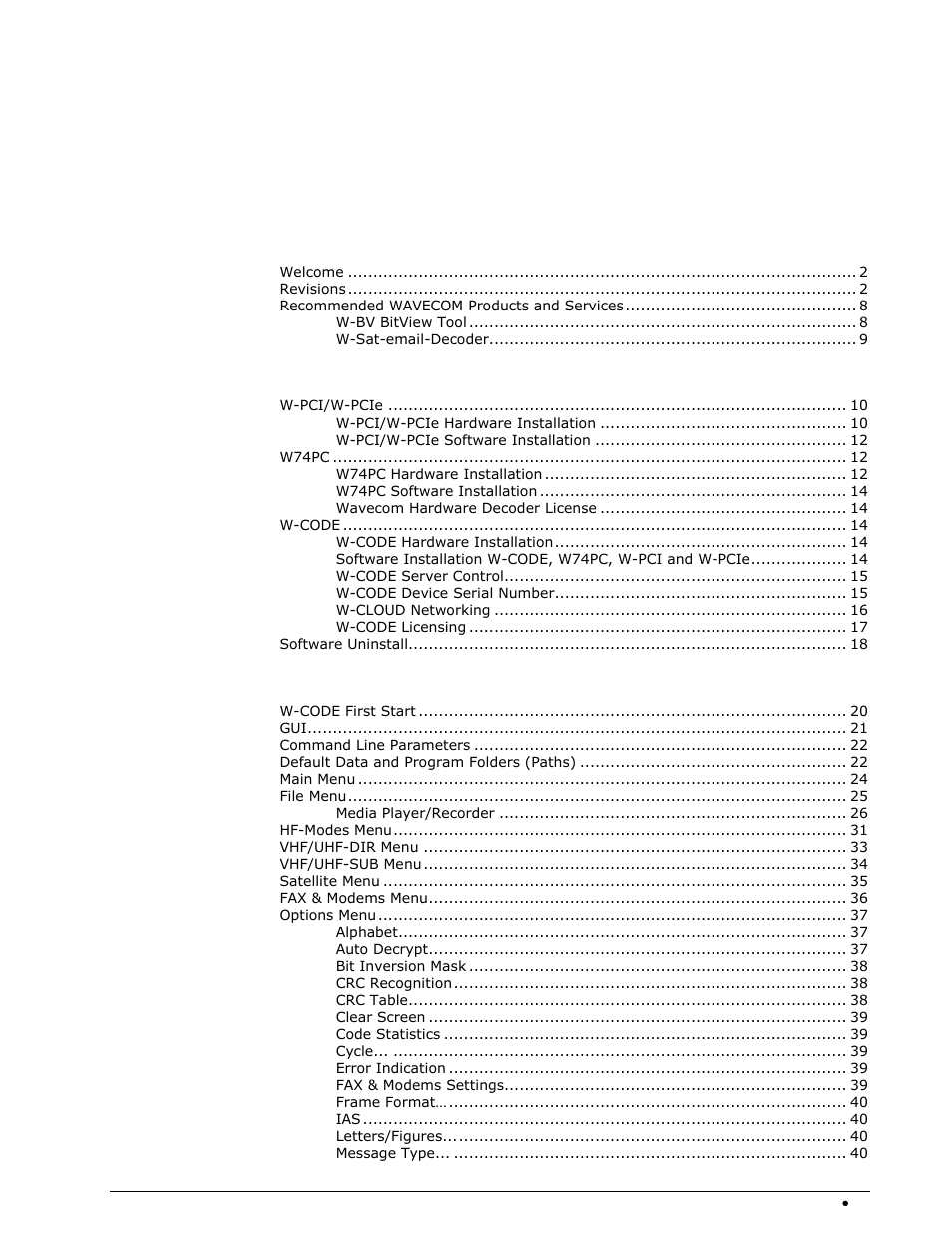 Wavecom W74PC V8.7.0 User Manual | Page 3 / 373