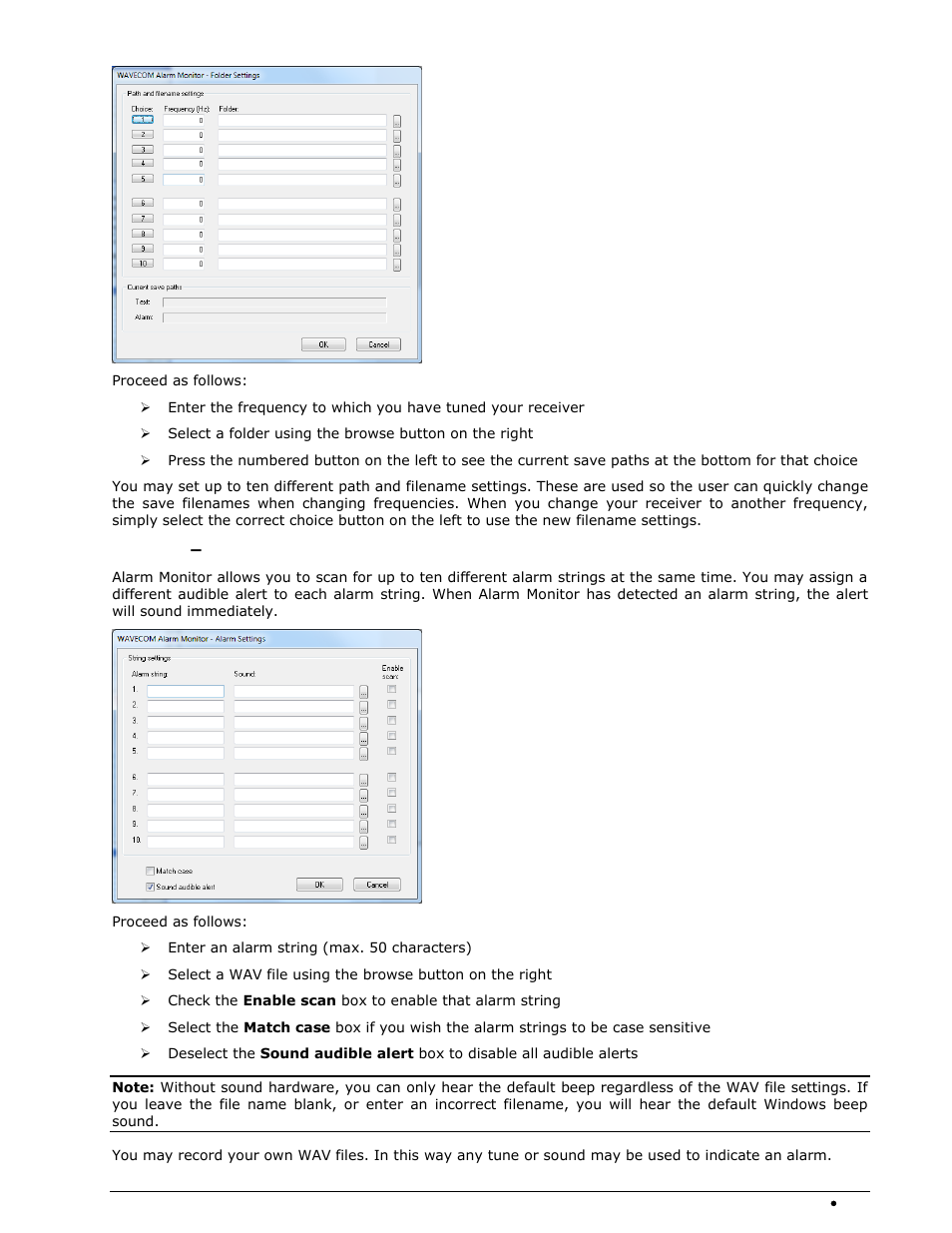 Settings – alarm | Wavecom W74PC V8.7.0 User Manual | Page 327 / 373