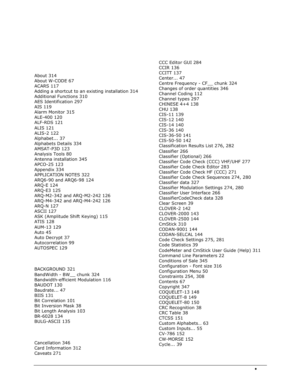 Index | Wavecom W74PC V8.7.0 User Manual | Page 369 / 373